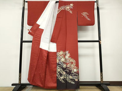 平和屋着物●訪問着　辻が花　暈し染め　金彩　正絹　逸品　CABK8107ut