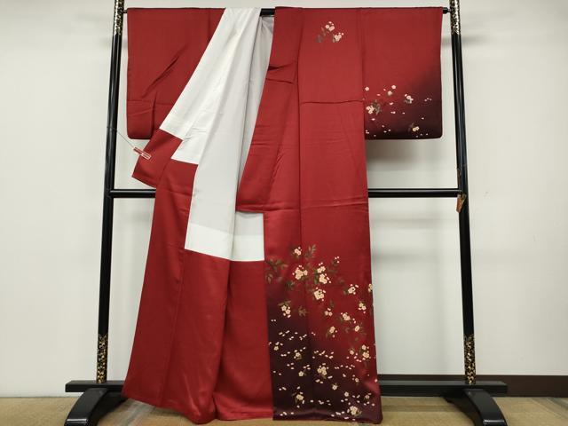 平和屋着物●訪問着　作家物　枝花文　暈し染め　金彩　正絹　逸品　CABK8112ut