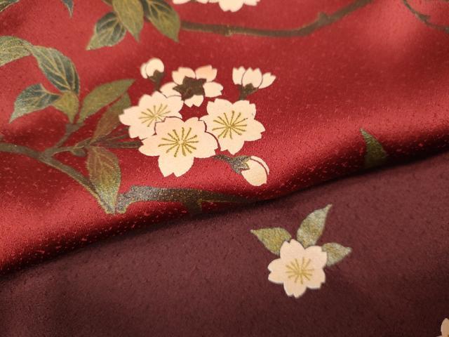 平和屋着物●訪問着　作家物　枝花文　暈し染め　金彩　正絹　逸品　CABK8112ut