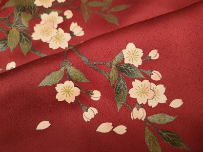 平和屋着物●訪問着　作家物　枝花文　暈し染め　金彩　正絹　逸品　CABK8112ut