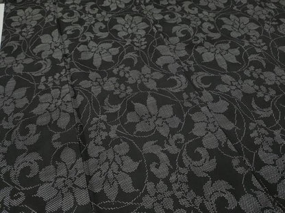 平和屋着物●本場大島紬　7マルキ　蔦の葉花文　正絹　逸品　CABK8115ut