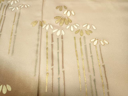 平和屋着物●訪問着　駒刺繍　竹　暈し染め　三越扱い　正絹　逸品　CABK8122ut
