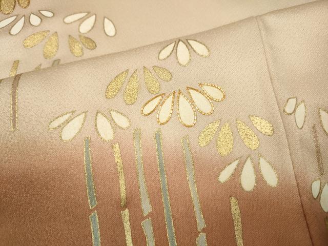 平和屋着物●訪問着　駒刺繍　竹　暈し染め　三越扱い　正絹　逸品　CABK8122ut