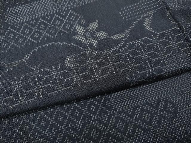 平和屋着物●訪問着　本塩沢　エ霞花唐草文　正絹　逸品　CABK8127ut