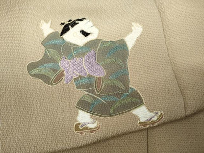 平和屋着物●訪問着　刺繍　童子遊び　暈し染め　正絹　逸品　未使用　CABK8128ut