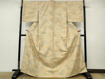 平和屋着物●上質な紬　遠山文　暈し染め　さが美扱い　正絹　逸品　未使用　CABK8130ut