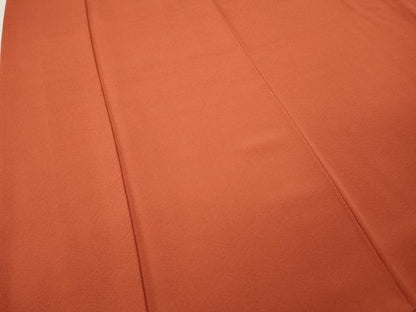 平和屋着物●上質な色無地　鉛丹色　正絹　逸品　CABK8134ut