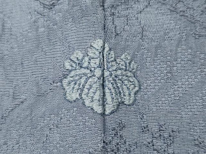 平和屋着物●上質な色無地　草花地紋　藤鼠色　正絹　逸品　CABK8137ut