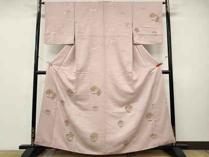 平和屋着物●訪問着　地紋起こし　陶器文　金彩　正絹　逸品　CABK8148ut
