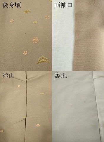 平和屋着物●中国三大刺繍　相良刺繍　総刺繍　小紋　草花文　正絹　逸品　CABK8149ut