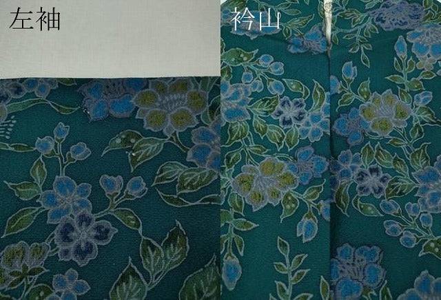 平和屋着物●上質な小紋　草花文　正絹　逸品　CABK8153ut