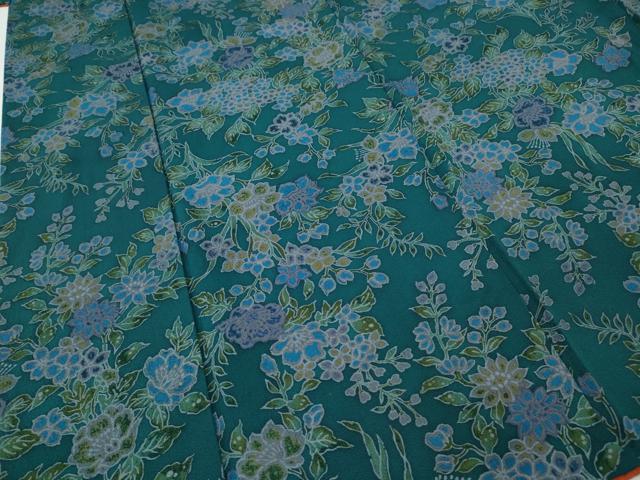 平和屋着物●上質な小紋　草花文　正絹　逸品　CABK8153ut