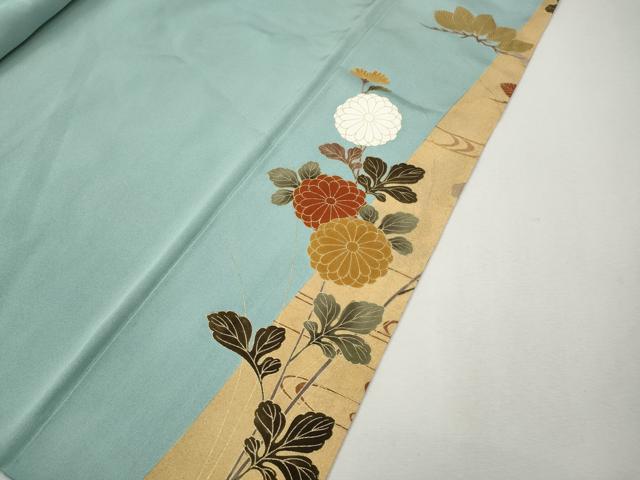 平和屋着物●豪華色留袖　駒刺繍　枝花文　金彩　正絹　逸品　CABK8154ut