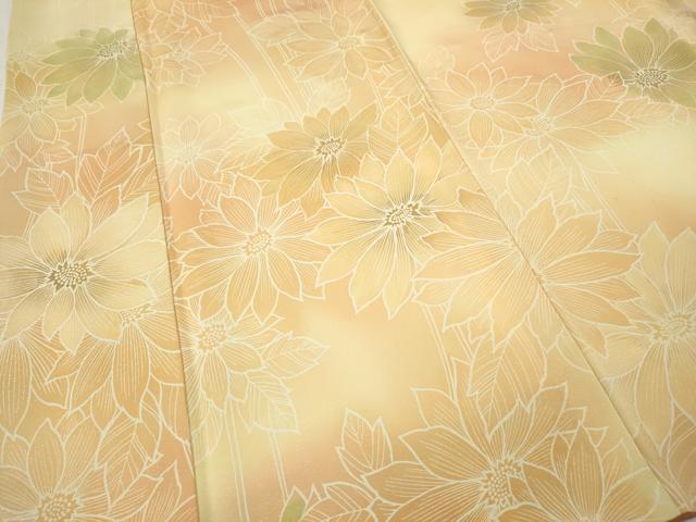 平和屋着物●上質な小紋　枝花文　暈し染め　正絹　逸品　CABK8157ut