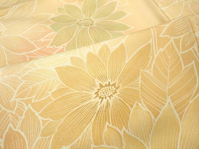 平和屋着物●上質な小紋　枝花文　暈し染め　正絹　逸品　CABK8157ut