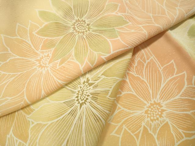 平和屋着物●上質な小紋　枝花文　暈し染め　正絹　逸品　CABK8157ut