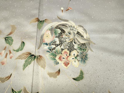 平和屋着物●訪問着　正倉院鳳凰枝花文　暈し染め　金彩　正絹　逸品　CABK8158ut
