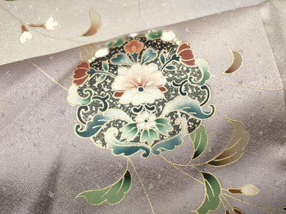 平和屋着物●訪問着　正倉院鳳凰枝花文　暈し染め　金彩　正絹　逸品　CABK8158ut