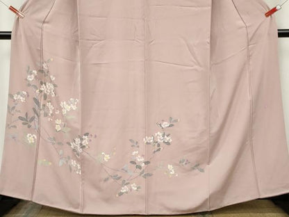 平和屋着物●訪問着　友禅　作家物　枝花文　正絹　逸品　CABK8159ut