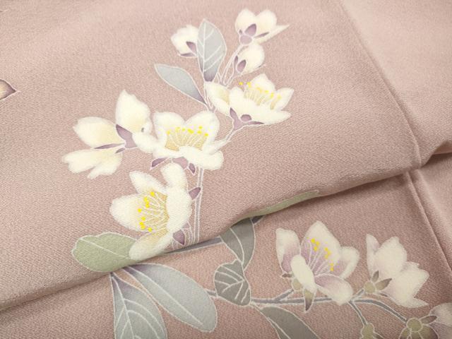 平和屋着物●訪問着　友禅　作家物　枝花文　正絹　逸品　CABK8159ut