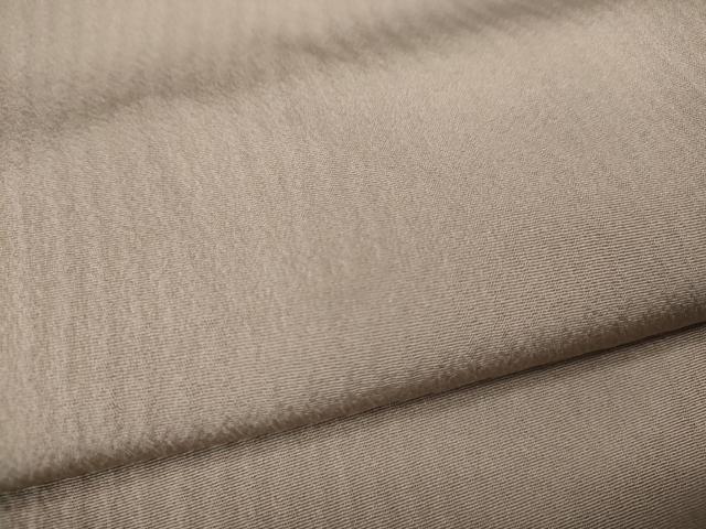 平和屋着物●上質な色無地　縞地紋　胡桃染色　正絹　逸品　CABK8160ut