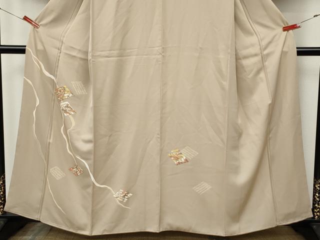 平和屋着物●銀座きしや　訪問着　駒刺繍　源氏香草花文　金彩　正絹　逸品　CABK8163ut
