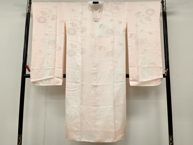 平和屋着物●振袖用長襦袢　袷　雲重ね舞花地紋　暈し染め　正絹　逸品　CABK8166ut