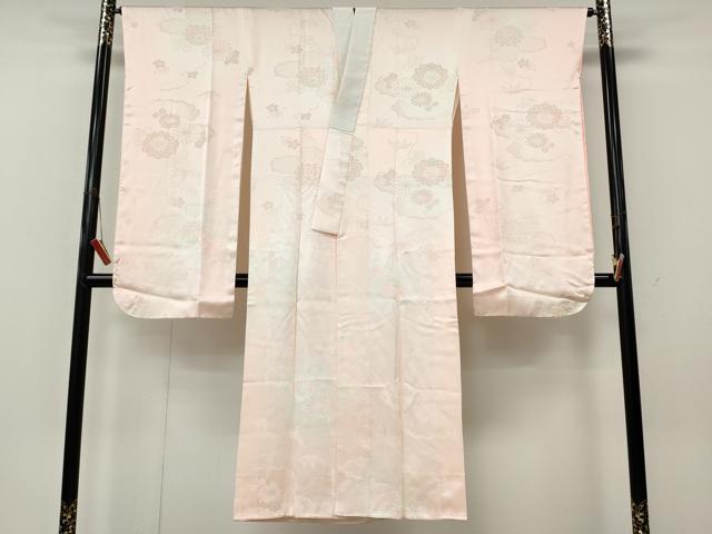 平和屋着物●振袖用長襦袢　袷　雲重ね舞花地紋　暈し染め　正絹　逸品　CABK8166ut