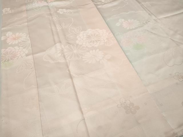 平和屋着物●振袖用長襦袢　袷　雲重ね舞花地紋　暈し染め　正絹　逸品　CABK8166ut
