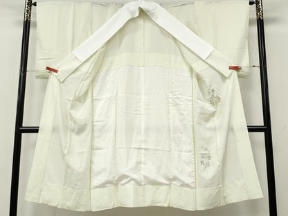 平和屋着物●長襦袢　無双仕立て　作家物　手描き　葡萄蔦の葉文　正絹　逸品　CABK8168ut