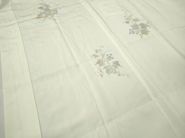 平和屋着物●長襦袢　無双仕立て　作家物　手描き　葡萄蔦の葉文　正絹　逸品　CABK8168ut