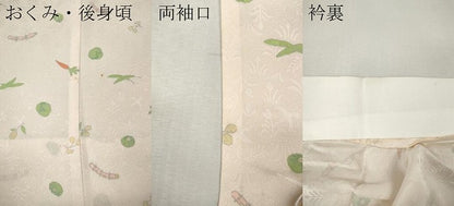 平和屋着物●長襦袢　無双仕立て　成り物　野菜　大丸扱い　正絹　逸品　CABK8169ut