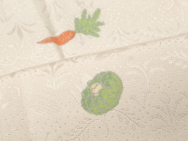 平和屋着物●長襦袢　無双仕立て　成り物　野菜　大丸扱い　正絹　逸品　CABK8169ut
