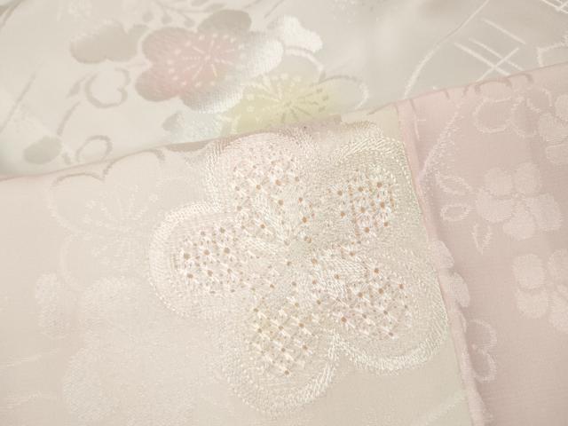 平和屋着物●中国三大刺繍　スワトウ刺繍　振袖用長襦袢　袷　流水舞花文　暈し染め　正絹　逸品　CABK8170ut