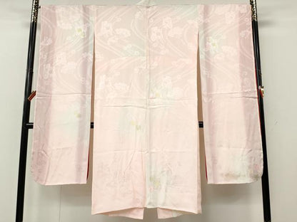 平和屋着物●振袖用長襦袢　袷　御所車花地紋　暈し染め　さが美扱い　正絹　逸品　CABK8171ut
