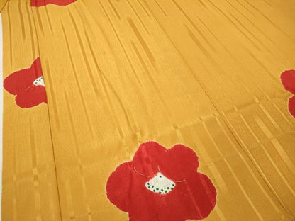 平和屋着物●振袖用長襦袢　無双仕立て　絞り　舞花文　金彩　正絹　逸品　CABK8173ut
