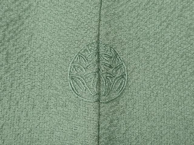 平和屋着物●訪問着　総刺繍　茶道具　仕覆文　錆青磁色　正絹　逸品　CABK8175ut