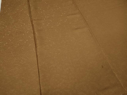 平和屋着物●上質な色無地　草花地紋　枇杷茶色　正絹　逸品　CABK8183ut