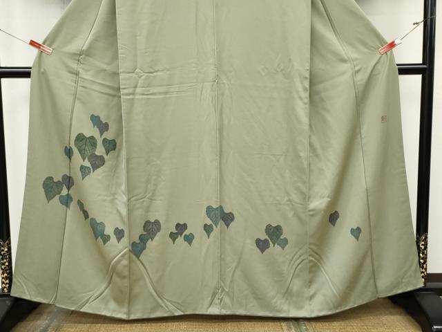 平和屋着物●山岡古都・古都染人　染織美術品　訪問着　舞葉文　正絹　逸品　CABK8184ut