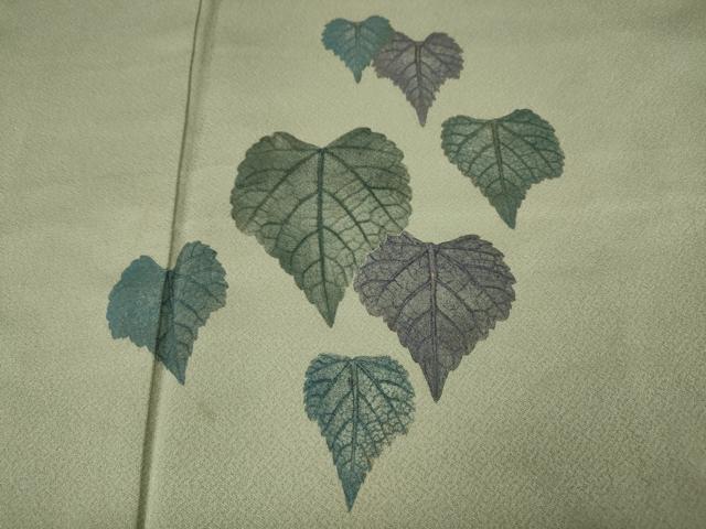 平和屋着物●山岡古都・古都染人　染織美術品　訪問着　舞葉文　正絹　逸品　CABK8184ut