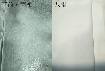 平和屋着物●訪問着　草花文　暈し染め　金銀彩　正絹　逸品　CABK8189ut