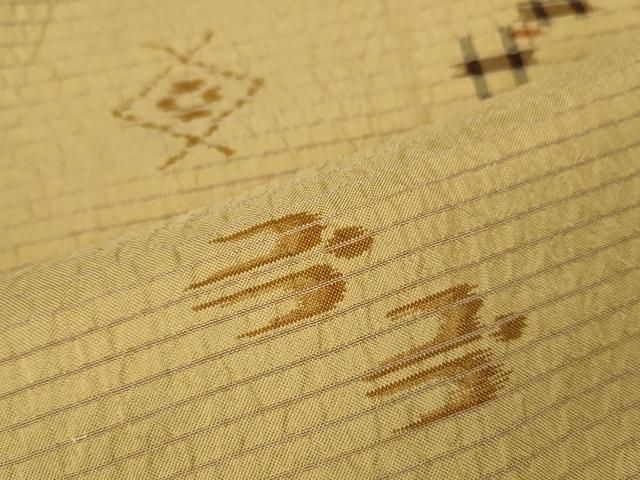 平和屋着物●上質なお召　絣文様　そごう扱い　正絹　逸品　未使用　CABK8191ut