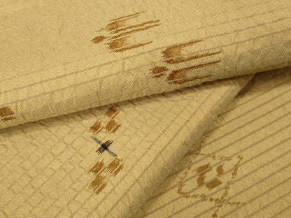 平和屋着物●上質なお召　絣文様　そごう扱い　正絹　逸品　未使用　CABK8191ut