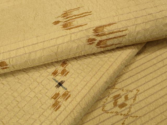 平和屋着物●上質なお召　絣文様　そごう扱い　正絹　逸品　未使用　CABK8191ut