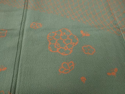 平和屋着物●訪問着　舞花文　正絹　逸品　CABK8194ut