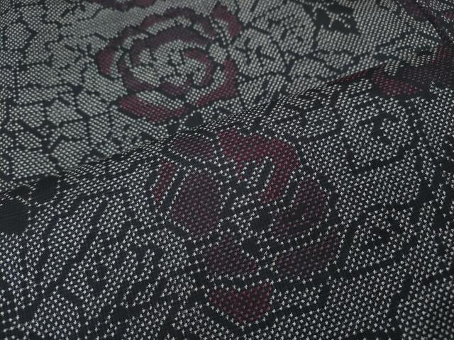 平和屋着物●本場大島紬　7マルキ　舞花文　伊勢丹扱い　正絹　逸品　未使用　CABK8196ut