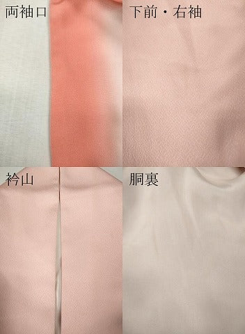 平和屋着物●訪問着　屏風流水草花文　暈し染め　金彩　三越扱い　正絹　逸品　CABK8201ut