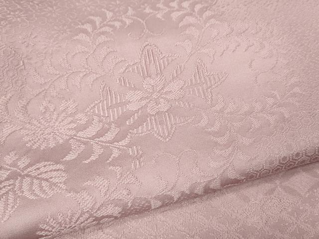 平和屋着物●無地絵羽訪問着　雲取り花地紋　撫子色　正絹　逸品　CABK8205ut