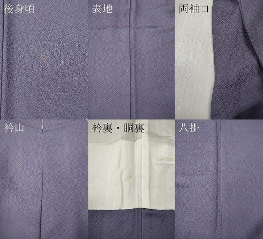 平和屋着物●上質な色無地　鳩羽色　正絹　逸品　CABK8206ut