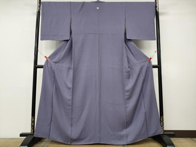 平和屋着物●上質な色無地　鳩羽色　正絹　逸品　CABK8206ut